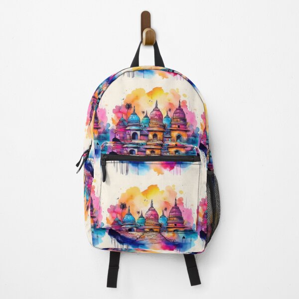 Item preview, Colourful Temple Architecture - Watercolour Art designed and sold by RaiyaTees.