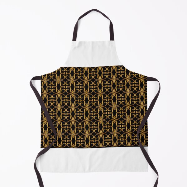 Item preview, Yellow Gold drawing flower as repeat pattern on black background, vector, replete pattern image designed for fabric printing grid block designed and sold by pipikijung.