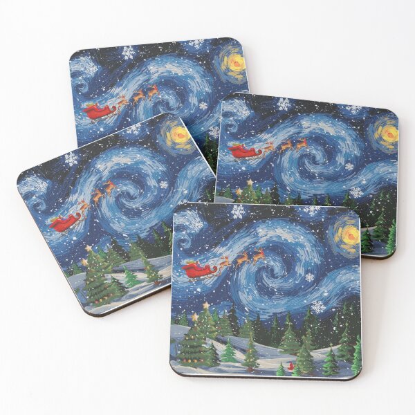 Item preview, celebrating christmas under the starry night, art christmas designed and sold by NoetherSym.