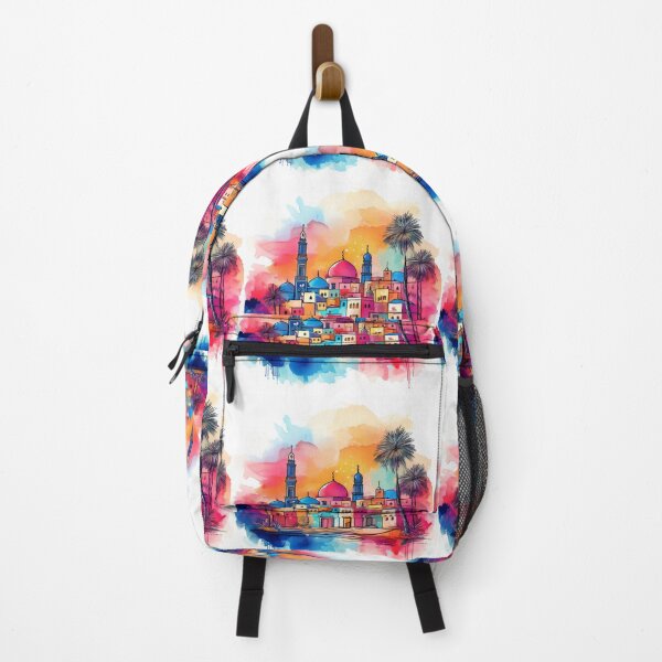 Item preview, Colourful Middle Eastern Cityscape - Watercolour Art designed and sold by RaiyaTees.