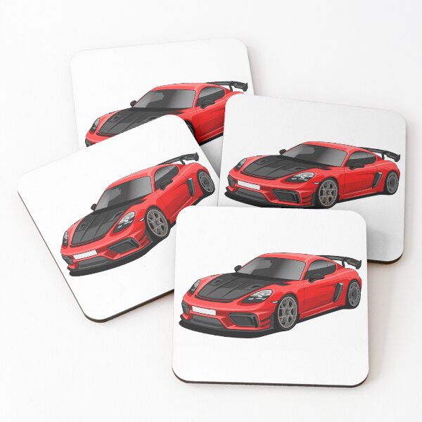Item preview, Ilustración del supercoche rojo Porsche Cayman designed and sold by wisnubayuaji.