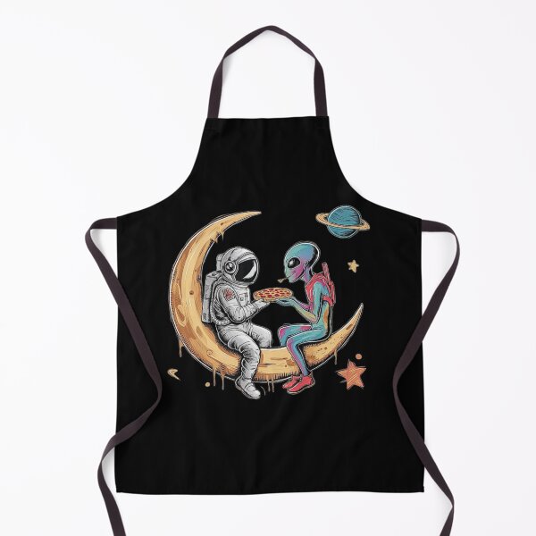 Item preview, Funny Astronaut and Alien Sharing Pizza on the Moon designed and sold by love3617.