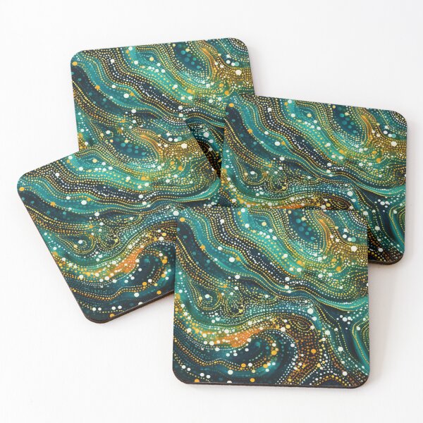 Item preview, Arte de puntos de inspiración aborigen - Con elementos oceánicos designed and sold by GrinGalore.