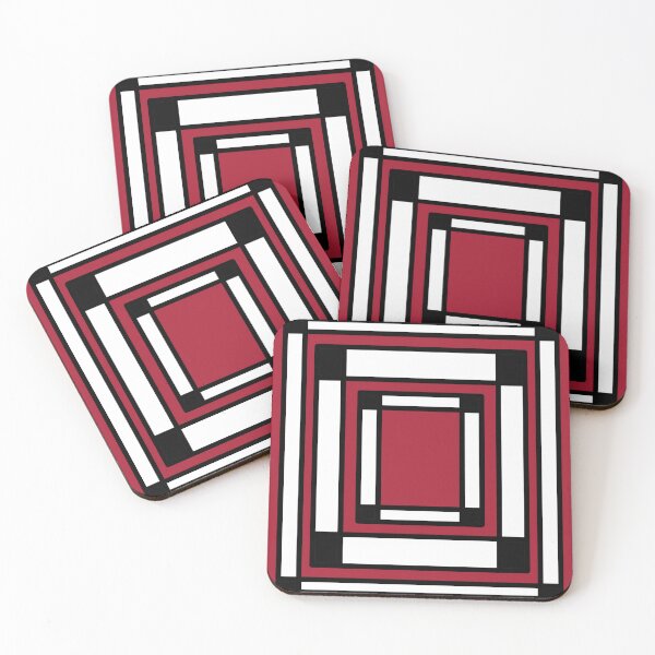 Item preview, White and Black Boxes on Red, EZonTHEi designed and sold by EZonThei.
