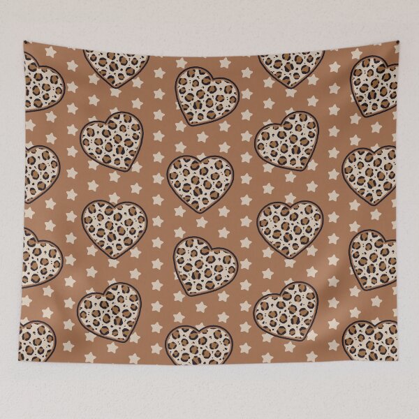 Item preview, y2k baddie leopard hearts and stars pattern designed and sold by tartagain.