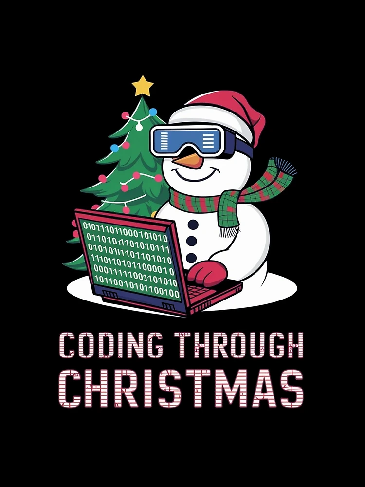 Thumbnail 3 of 3, Scarf, Coding Through Christmas designed and sold by CosmicFreedom9.