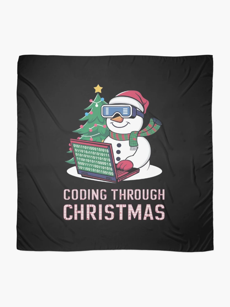 Thumbnail 2 of 3, Scarf, Coding Through Christmas designed and sold by CosmicFreedom9.