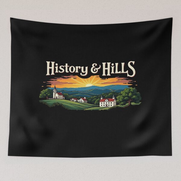 Item preview, Historic Scenic Landscape - Vintage Hills T-Shirt Design designed and sold by Samgfxt-shirt.