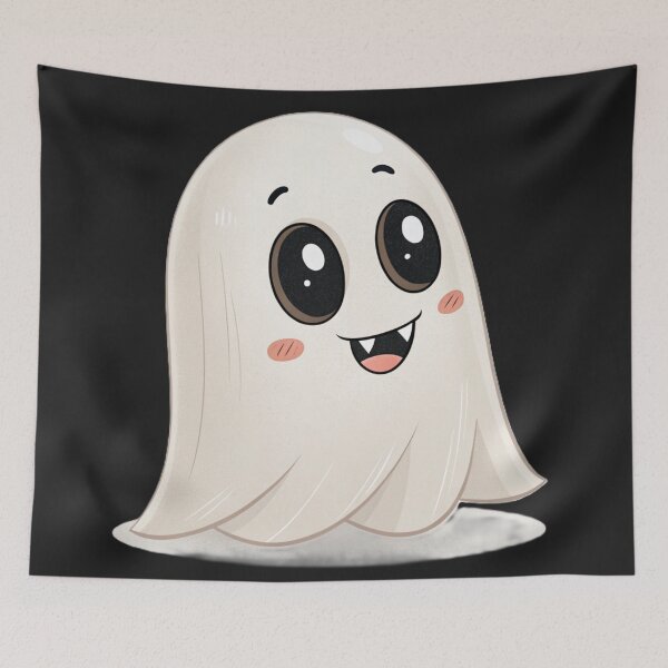 Item preview, Smiling Ghost with Minimalist Design designed and sold by aminz4.