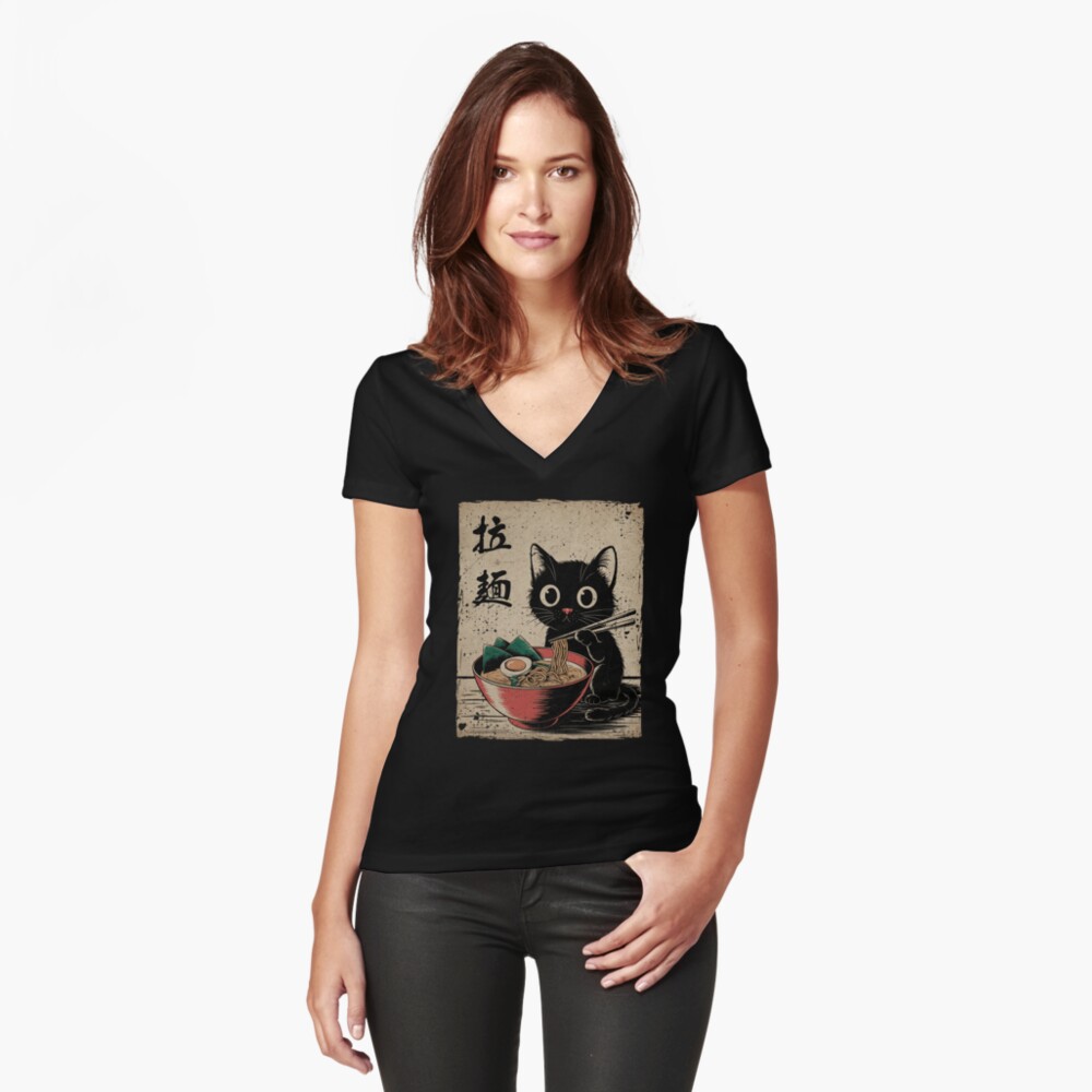 Item preview, Fitted V-Neck T-Shirt designed and sold by Damcoc.