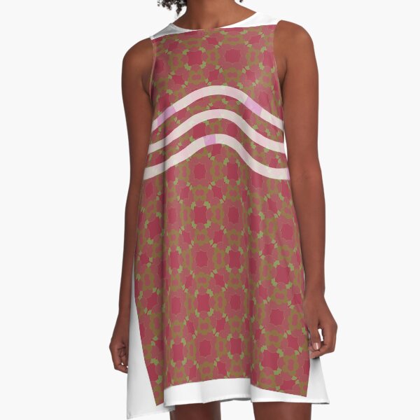 Floral pattern red A-Line Dress