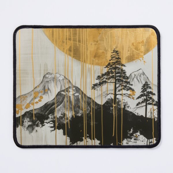 Item preview, Radiant Gold Disc Illuminates Mountain Horizons designed and sold by Piotrek0001.