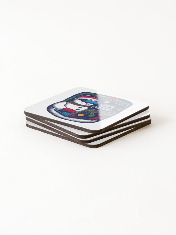 Thumbnail 4 of 5, Coasters (Set of 4), Coding Through Christmas designed and sold by CosmicFreedom9.