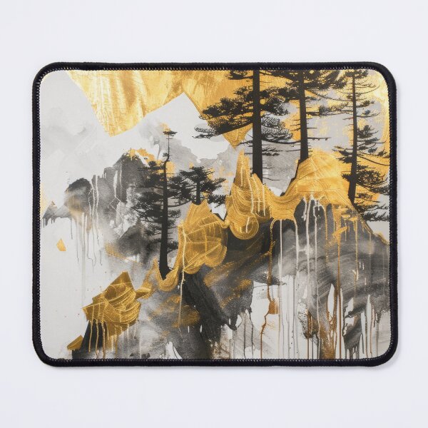 Item preview, Tranquil Mountain View with Golden Accents designed and sold by Piotrek0001.