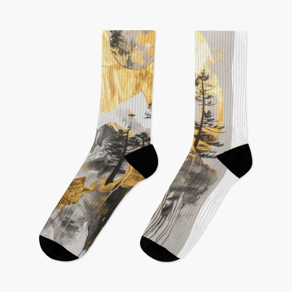 Item preview, Tranquil Mountain View with Golden Accents designed and sold by Piotrek0001.
