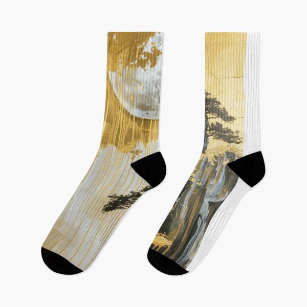 Item preview, Bold Gold Moon Over Simplistic Mountain Scenery designed and sold by Piotrek0001.