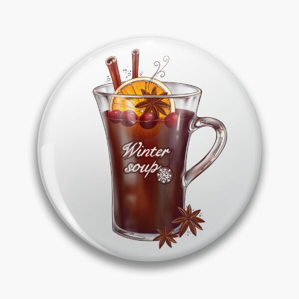 Item preview, Cozy Christmas Hot Mulled Wine | Winter Soup Illustration designed and sold by OndeArt.