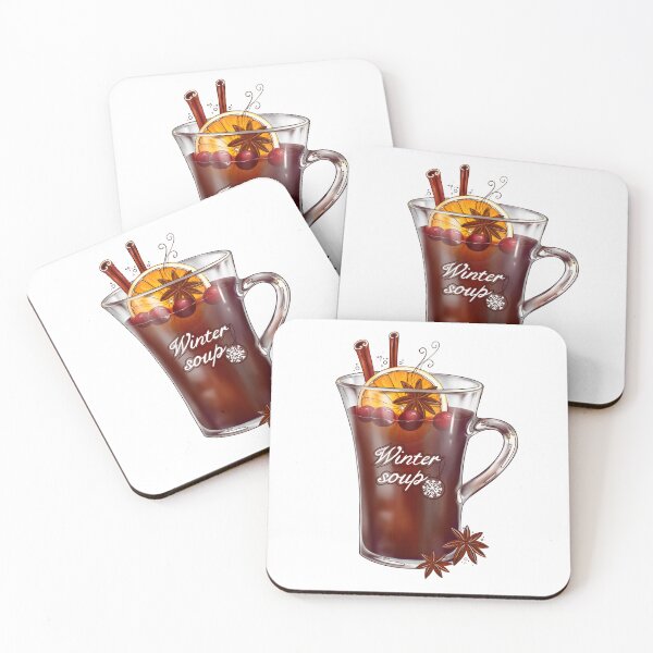 Item preview, Cozy Christmas Hot Mulled Wine | Winter Soup Illustration designed and sold by OndeArt.