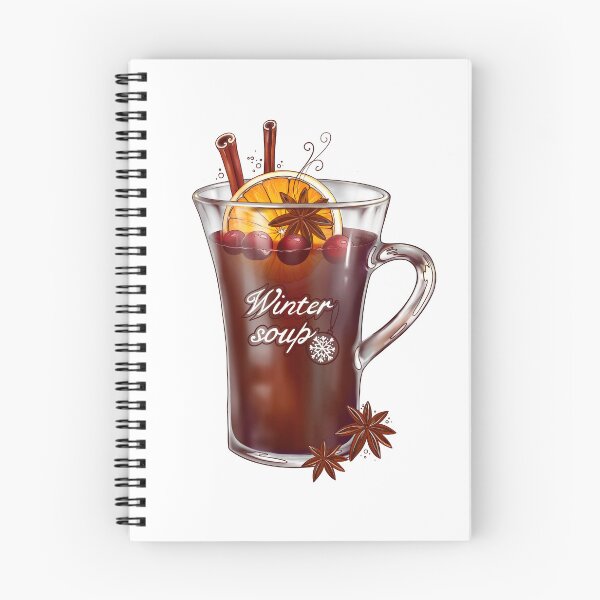Item preview, Cozy Christmas Hot Mulled Wine | Winter Soup Illustration designed and sold by OndeArt.