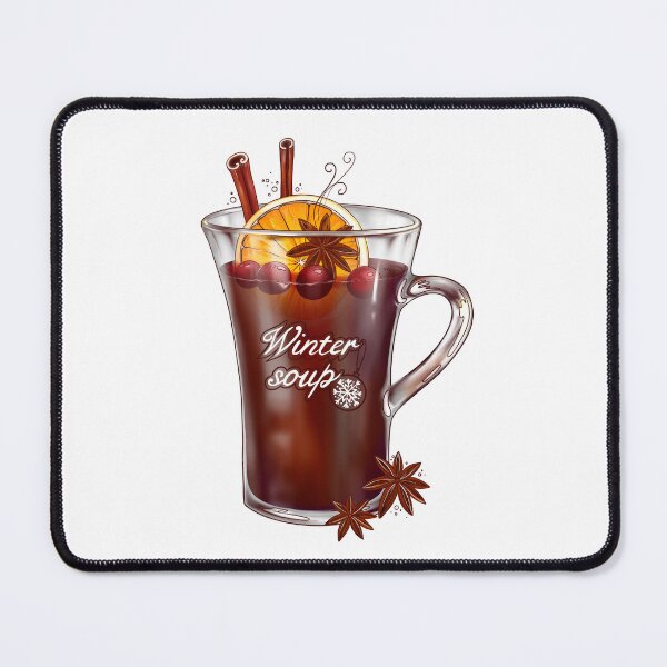 Item preview, Cozy Christmas Hot Mulled Wine | Winter Soup Illustration designed and sold by OndeArt.