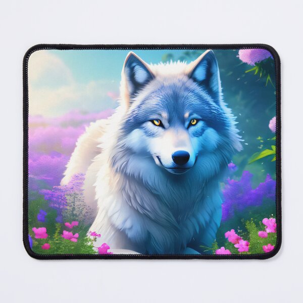 Artikel-Vorschau von Fairy Tale Wolf in a magic flower Garden, designt und verkauft von NikyBabywolf.