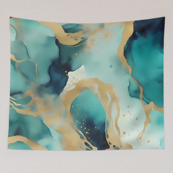 Item preview, Turquoise Golden Fantasy designed and sold by CalmnessbyChoice.