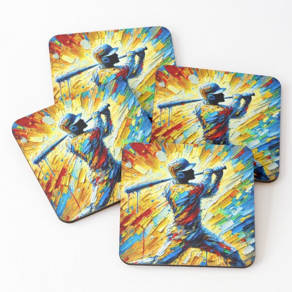 Item preview, Colorful Abstract Baseball Player designed and sold by ChrisButler.