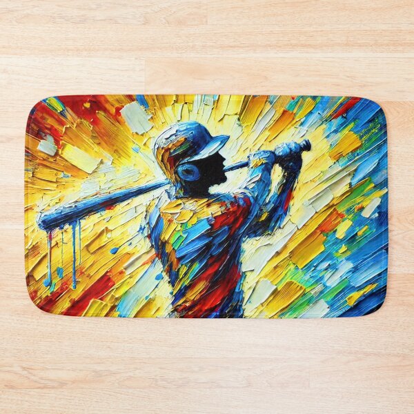 Item preview, Colorful Abstract Baseball Player designed and sold by ChrisButler.