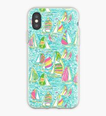 Sailboat print iPhone Case