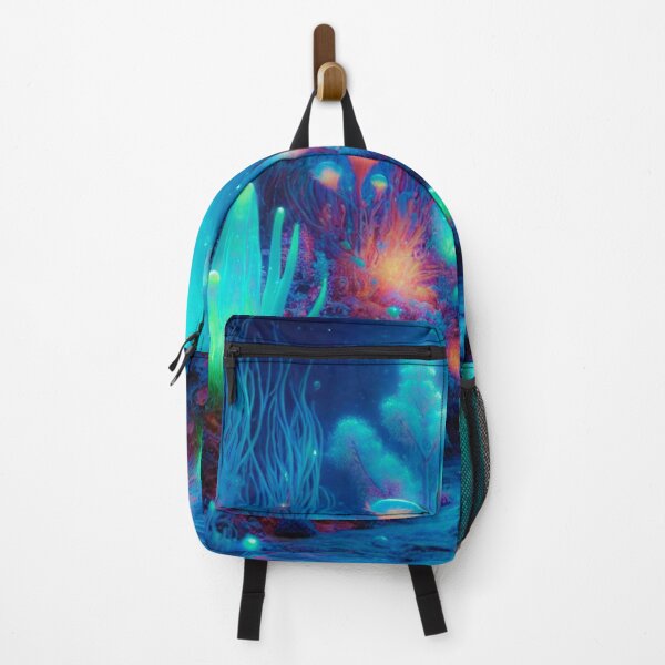 Item preview, Vivid Underwater Wonderland: A Bioluminescent Paradise, Unique designed and sold by villacreativa.