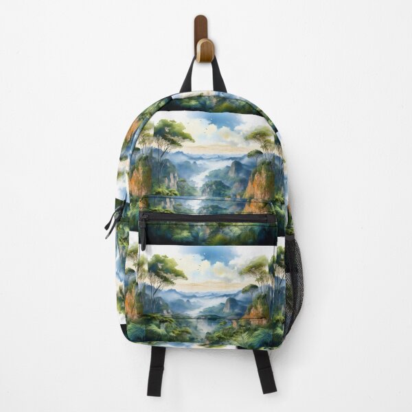 Item preview, Majestic Jungle Landscape with Misty Mountains designed and sold by RaiyaTees.