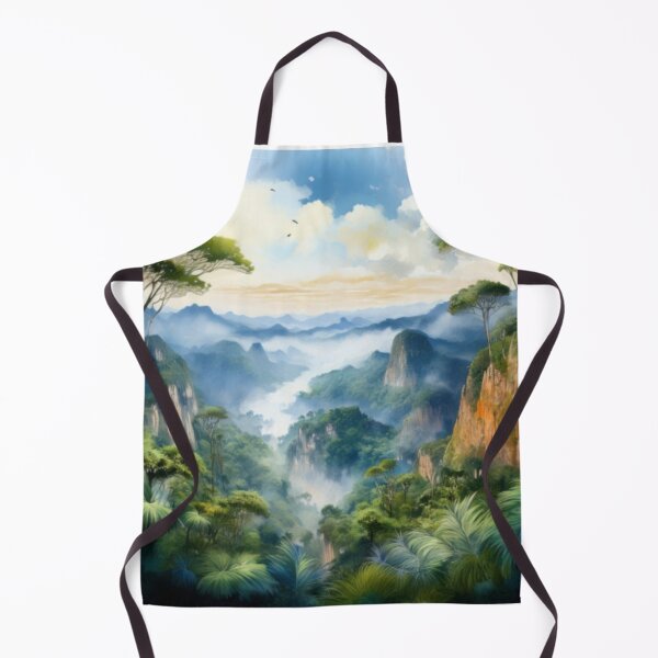 Item preview, Majestic Jungle Landscape with Misty Mountains designed and sold by RaiyaTees.