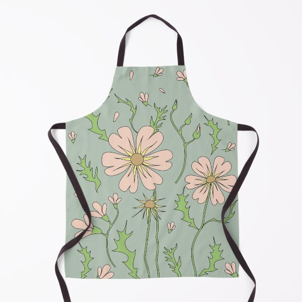 Item preview, Blooming wildness - vintage style painting, pastel colors/ pink, beige, light blue green. designed and sold by My-fake-places.