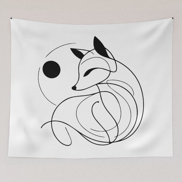 Item preview, Minimalist Abstract Fox Line Art designed and sold by Coffee Lifestyle.