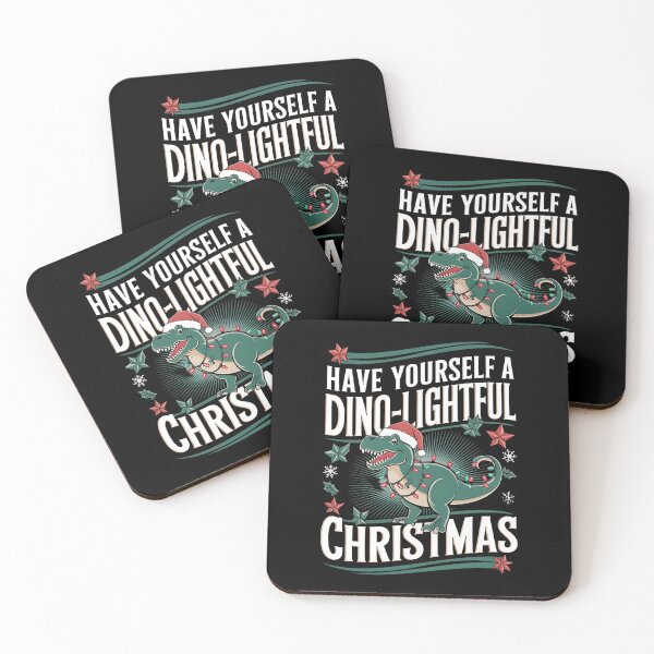 Item preview, Have Yourself a Dino-lightful Christmas! Dinosaur Christmas Pun designed and sold by DomTeesHaven.