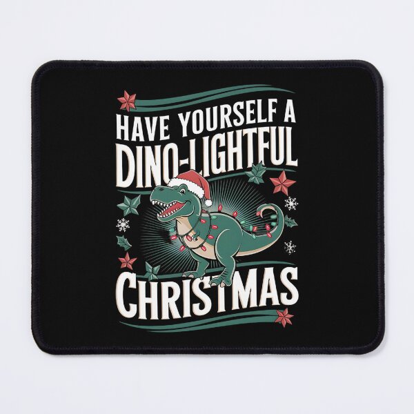 Item preview, Have Yourself a Dino-lightful Christmas! Dinosaur Christmas Pun designed and sold by DomTeesHaven.