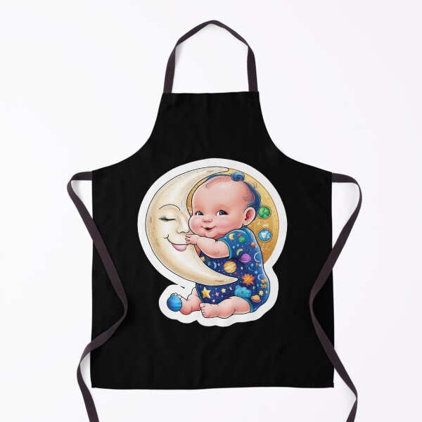 Artikelvorschau, Glücklich niedlich Mond Astrologie Kinderzimmer Kunst Baby entworfen und verkauft von Mudastro Astrology.