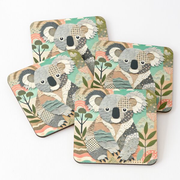 Item preview, Textured Patchwork Koala Artwork   designed and sold by Koalangel.