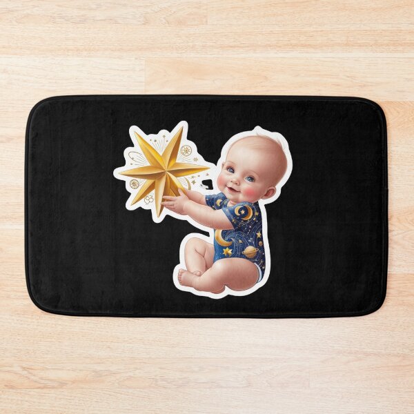 Item preview, Happy Cute Golden Star  Astrology Nursery Art Baby designed and sold by Mudastro Astrology.