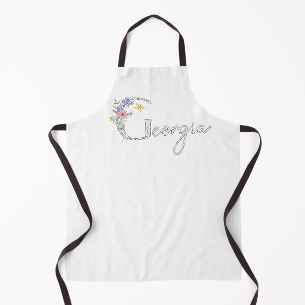 Item preview, Georgia name text in floral dotted letters designed and sold by EmeraldeaDesign.
