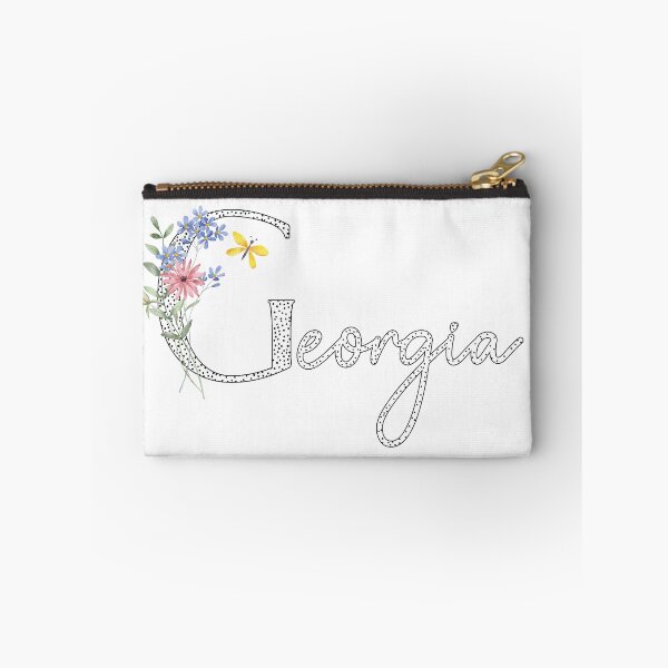 Item preview, Georgia name text in floral dotted letters designed and sold by EmeraldeaDesign.
