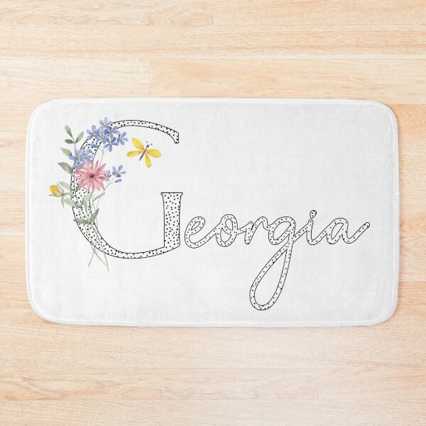 Item preview, Georgia name text in floral dotted letters designed and sold by EmeraldeaDesign.