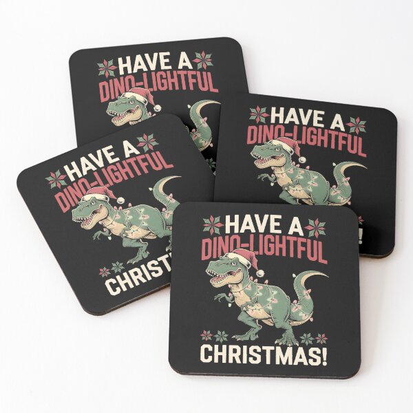 Item preview, Have a Dino-lightful Christmas! Dinosaur Christmas Pun designed and sold by DomTeesHaven.