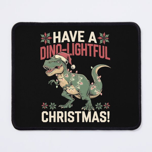 Item preview, Have a Dino-lightful Christmas! Dinosaur Christmas Pun designed and sold by DomTeesHaven.