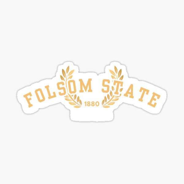 Folsom State Prison University, Gold and White Sticker