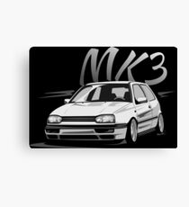 Golf 3 GTI MK3 & quot; Low Style & quot; Canvas Print