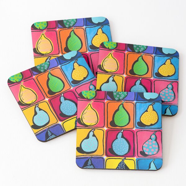 Item preview, Patterned pears  designed and sold by Rebecca Lyon Art .