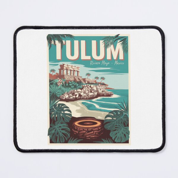 Item preview, Vintage Travel Poster Tulum Mexico – Retro Minimalist Design of the Riviera Maya designed and sold by pod24.