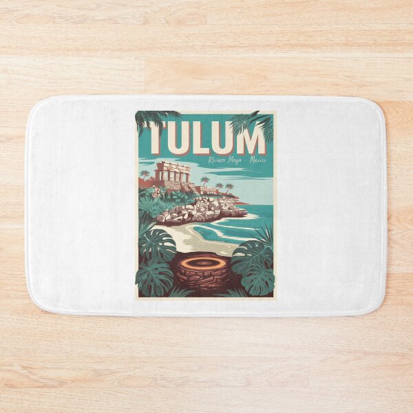 Item preview, Vintage Travel Poster Tulum Mexico – Retro Minimalist Design of the Riviera Maya designed and sold by pod24.