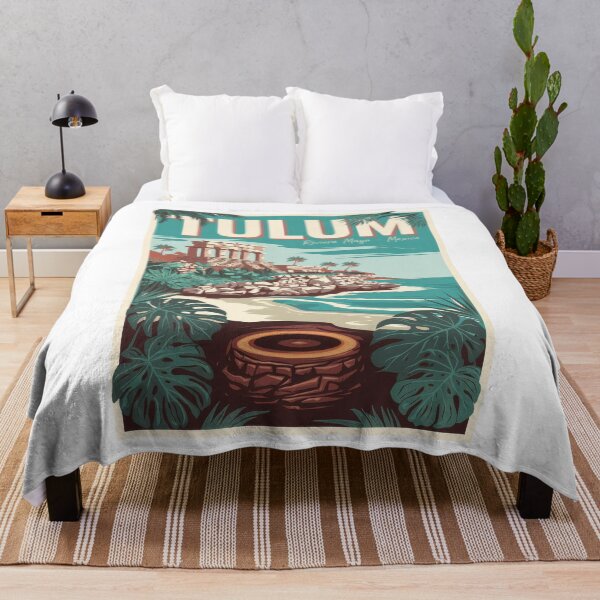 Item preview, Vintage Travel Poster Tulum Mexico – Retro Minimalist Design of the Riviera Maya designed and sold by pod24.